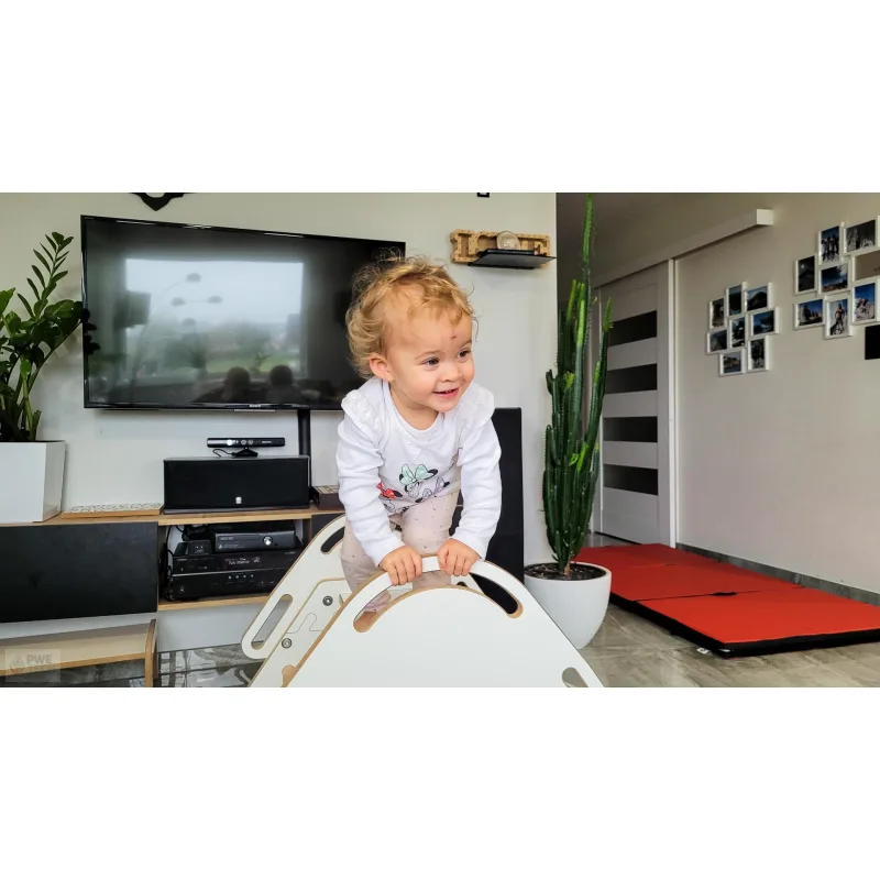 DAPAL Montessori Drevený rebrík V6 biely 300 × 850 × 150 mm