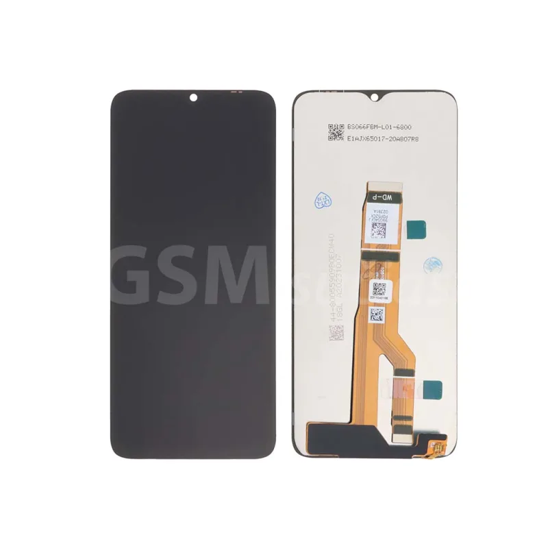 LCD displej + dotykové sklo Honor X6a Farba: Čierna + rám