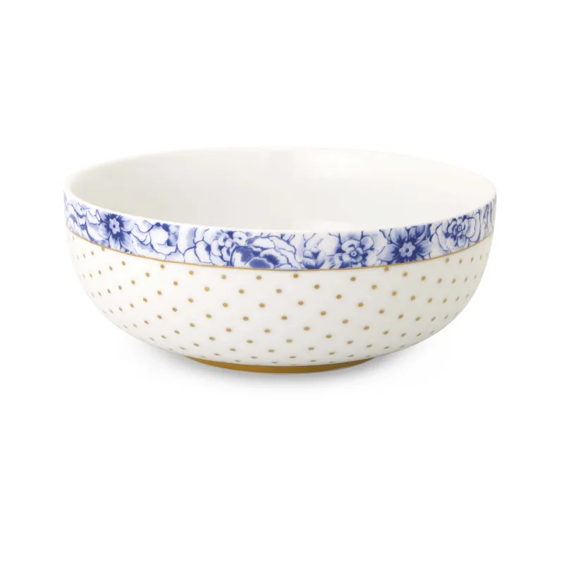Pip Studio Royal White miska ∅15cm, bílo-modrá