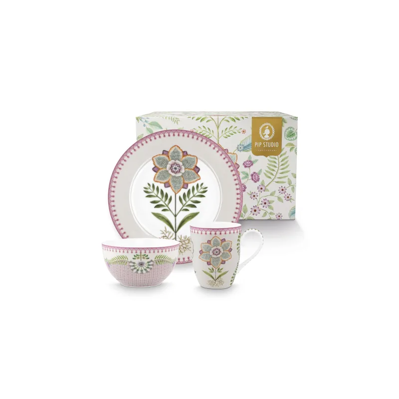 Pip Studio Lily & Lotus snídaňová sada, lila