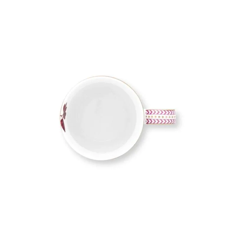 Pip Studio Jolie Flowers sada 2 ks hrnečků 180ml, růžová