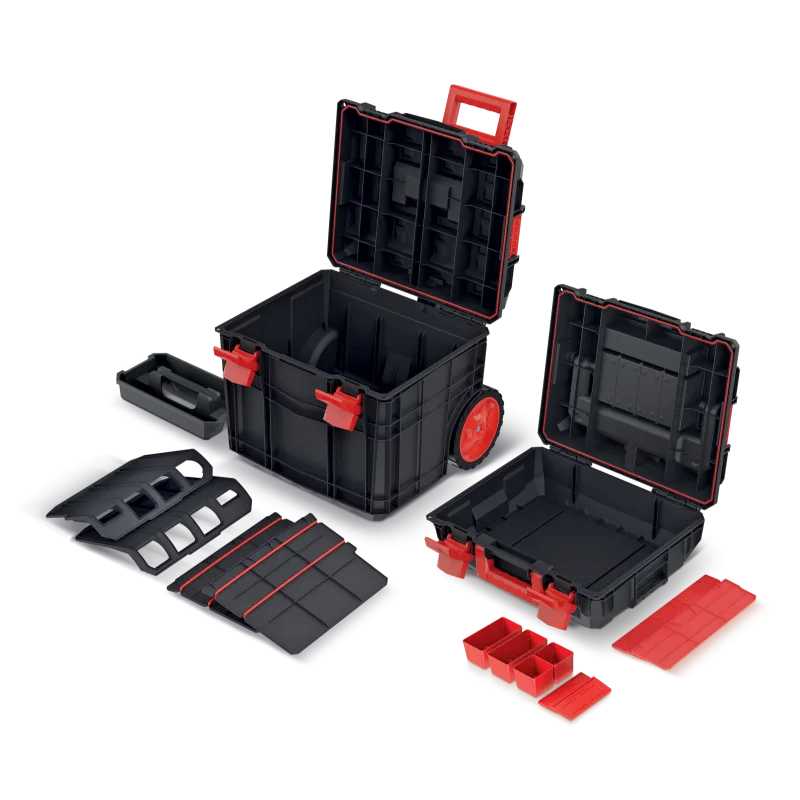 Kistenberg Set kufrov na náradie C BLOCK PRO/ALU LOG SET čierny 45x38x54,5cm transportné kolieska KXCS454055-S411