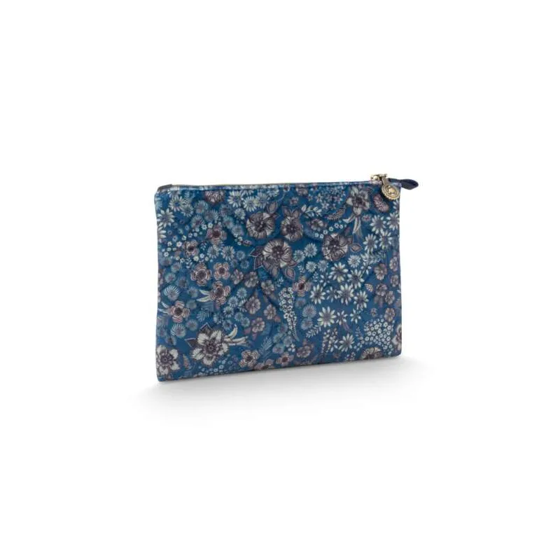 Pip Studio sametové pouzdro Charly Quilted Daisy Dream, modrý
