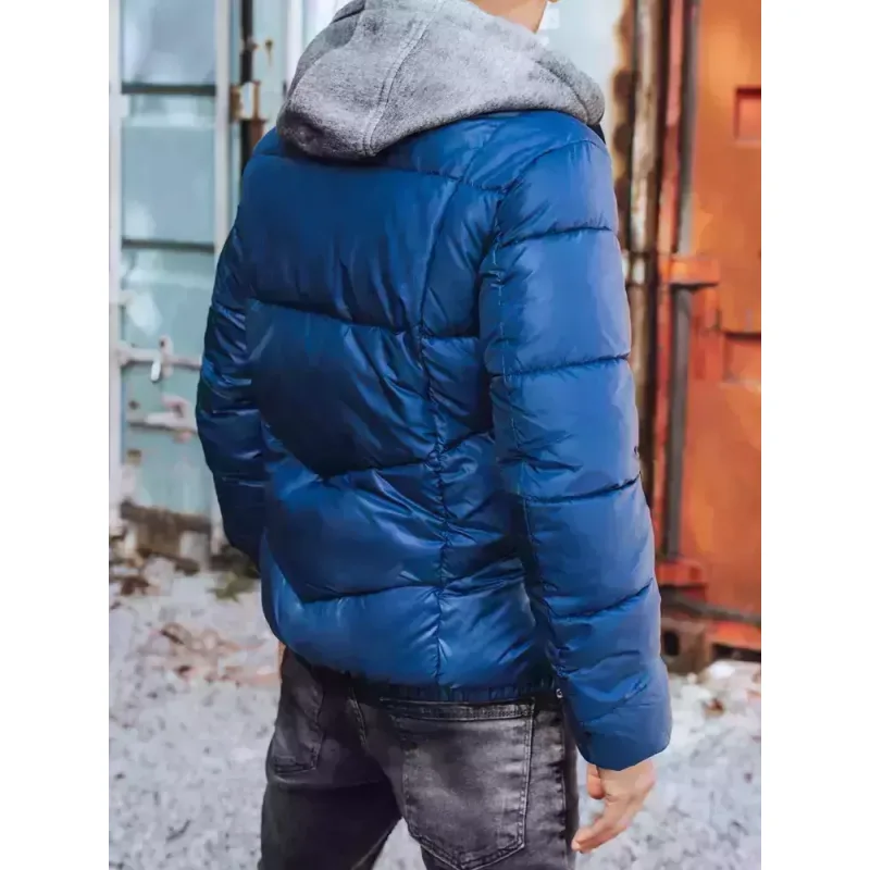 Pánska bunda prešívaná zimná modrá Dstreet TX3827 XXL