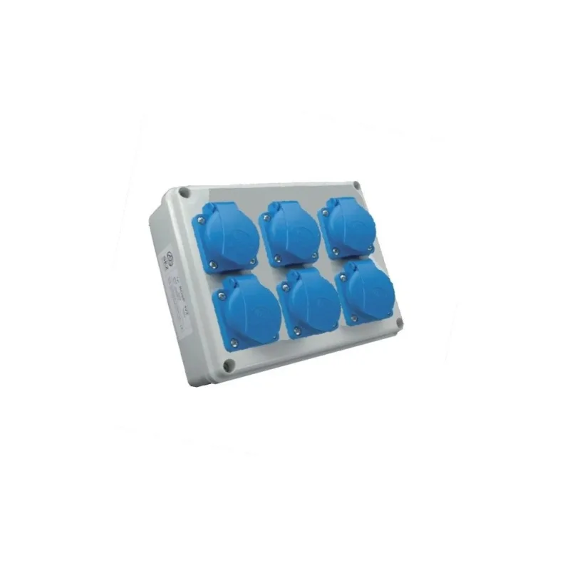 SEZ Zásuvková rozvodnica ROSP 6VZ mini 6 krát zásuvka 230V 16A IP54