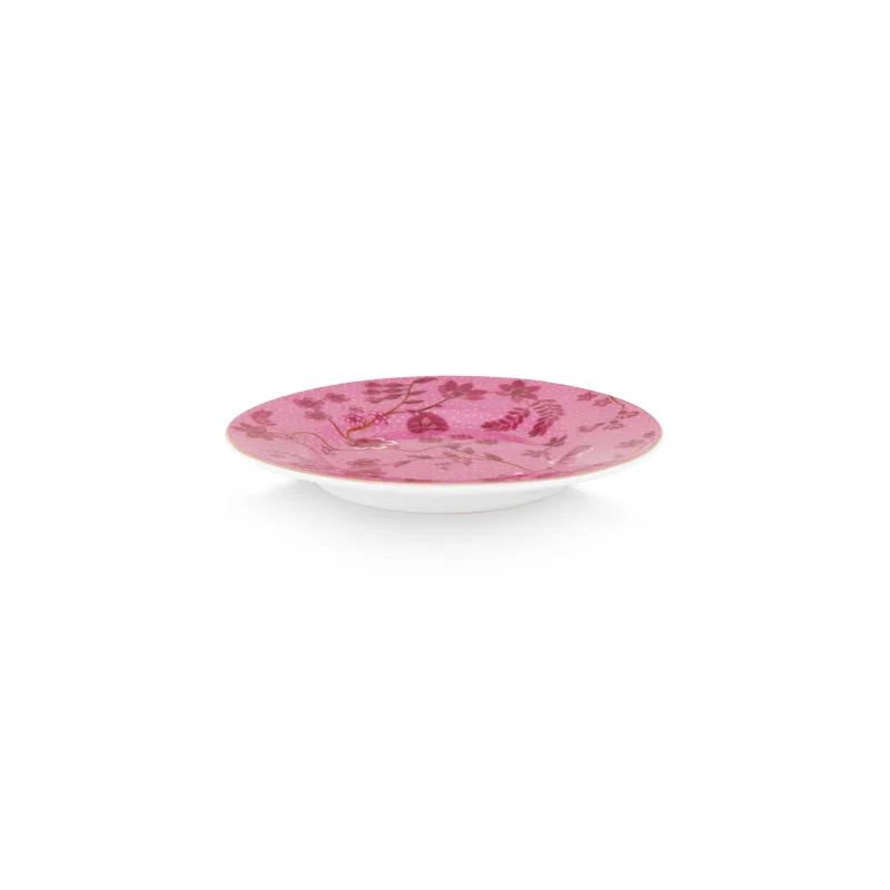 Pip Studio Jolie Fowers malý talířek ∅12cm, růžový