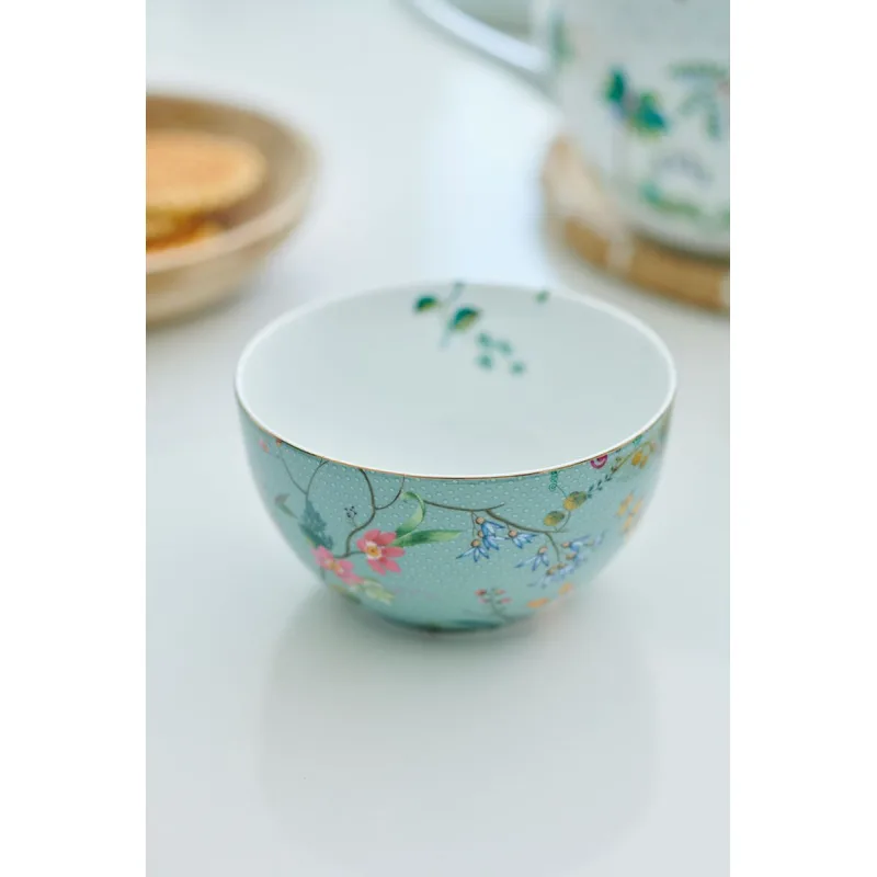 Pip Studio Jolie Flowers Blue, miska ∅12cm, modrý