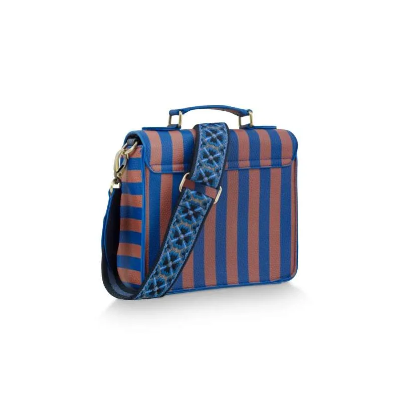 Pip Studio Frances Stripe Cross Body kabelka, modrá