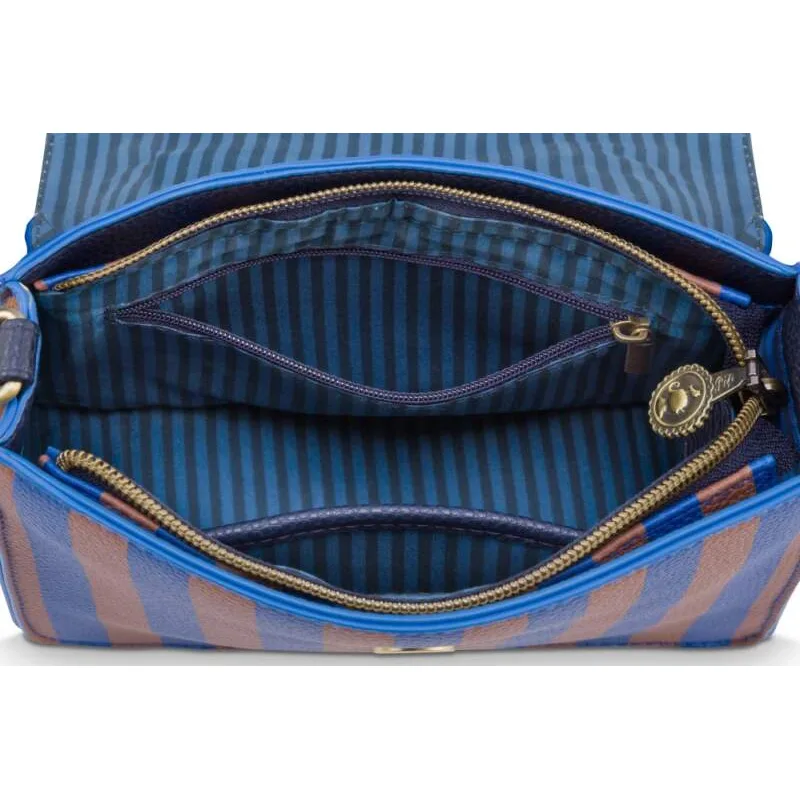 Pip Studio Frances Stripe Cross Body kabelka, modrá