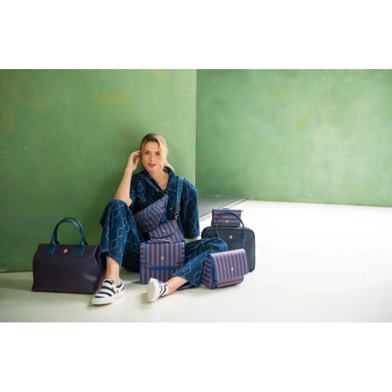 Pip Studio Frances Stripe Cross Body kabelka, modrá