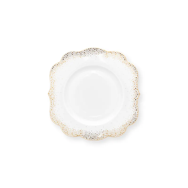 Pip Studio Royal Winter talíř Ø23,5, bílý