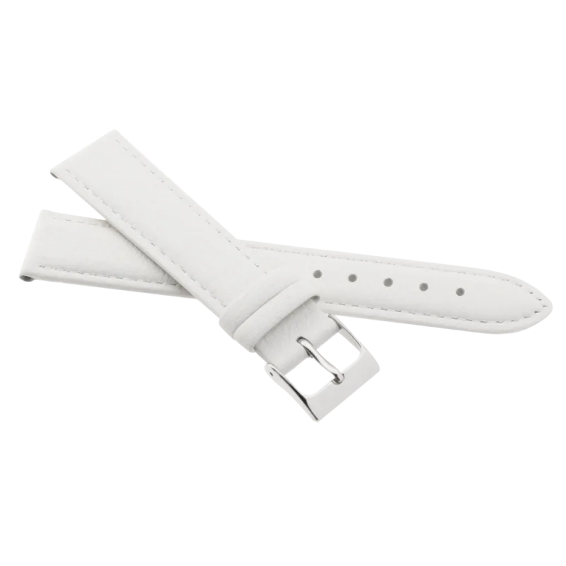 JVD Kožený unisex bílý řemínek na hodinky R41404/16