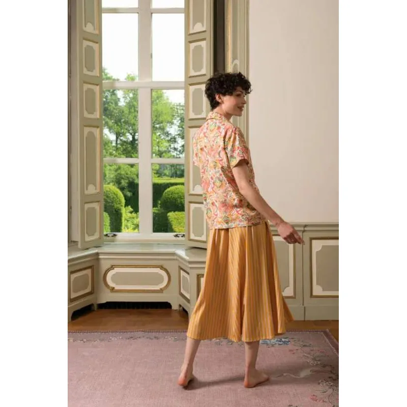 Pip Studio Solange Sukně Sumo Stripe,žlutá