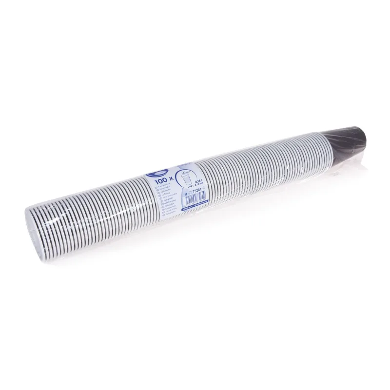Kávový kelímek plastový hnědo-bílý 0,18 l -PP- (Ø 70 mm) [100 ks] (73261)