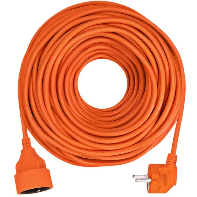 Solight Holding s.r.o. Predlžovací prívod - spojka, 1 zásuvka, 30m, H05VV-F3 3x1mm2, oranžová