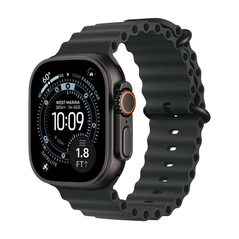 Watch Apple Watch Ultra 3 (2025) 5G 49mm Black Titanium Case with Ocean Band - Black