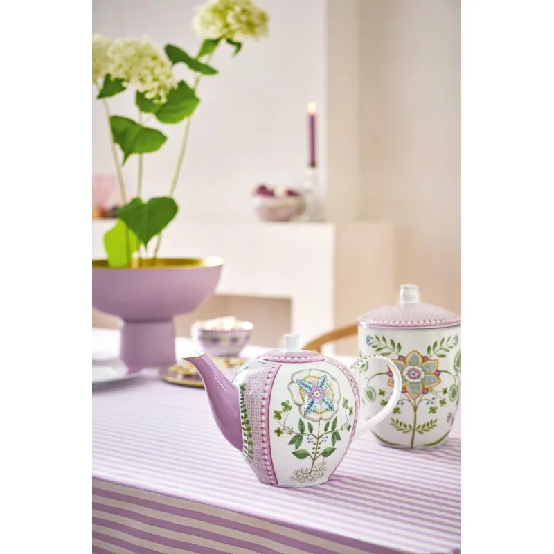 Pip Studio Lily & Lotus čajová konvice 1,6l, lila