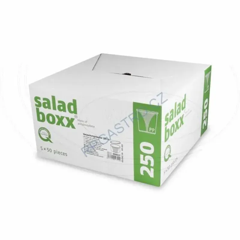 Miska kulatá průhledná 500 ml + víčko (PP) [2 x 250 ks] (PP517)