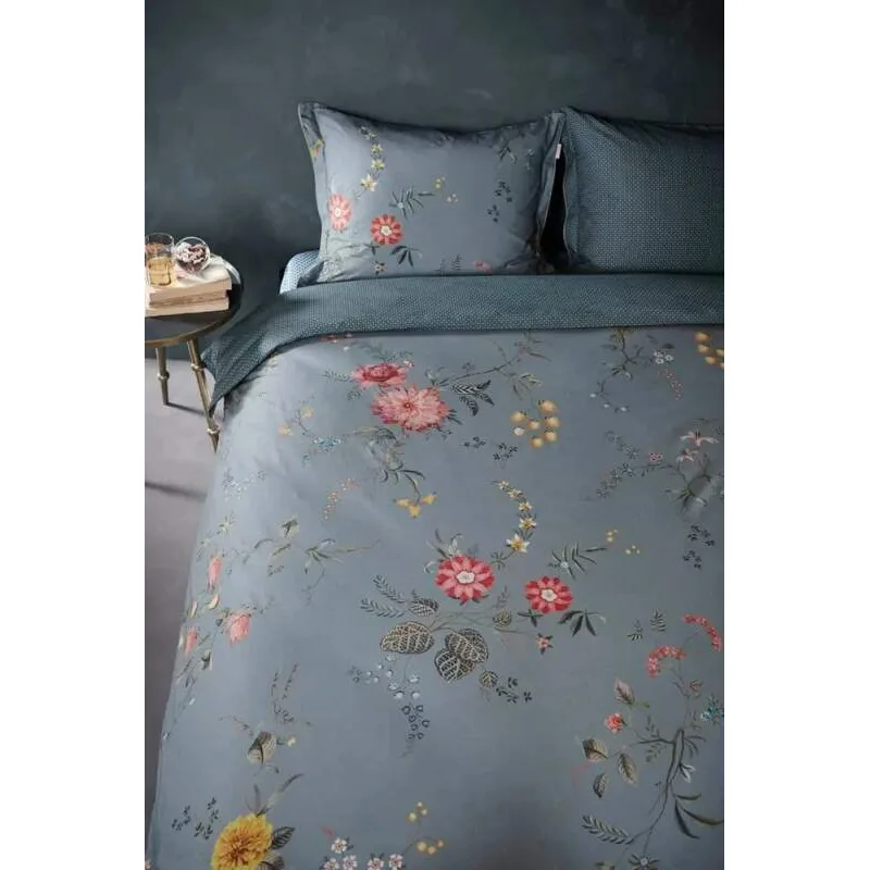 Pip Studio perkálové povlečení Fleur Grandeur modré 200x200 + 2x 70x90 cm