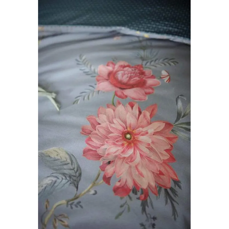 Pip Studio perkálové povlečení Fleur Grandeur modré 200x200 + 2x 70x90 cm