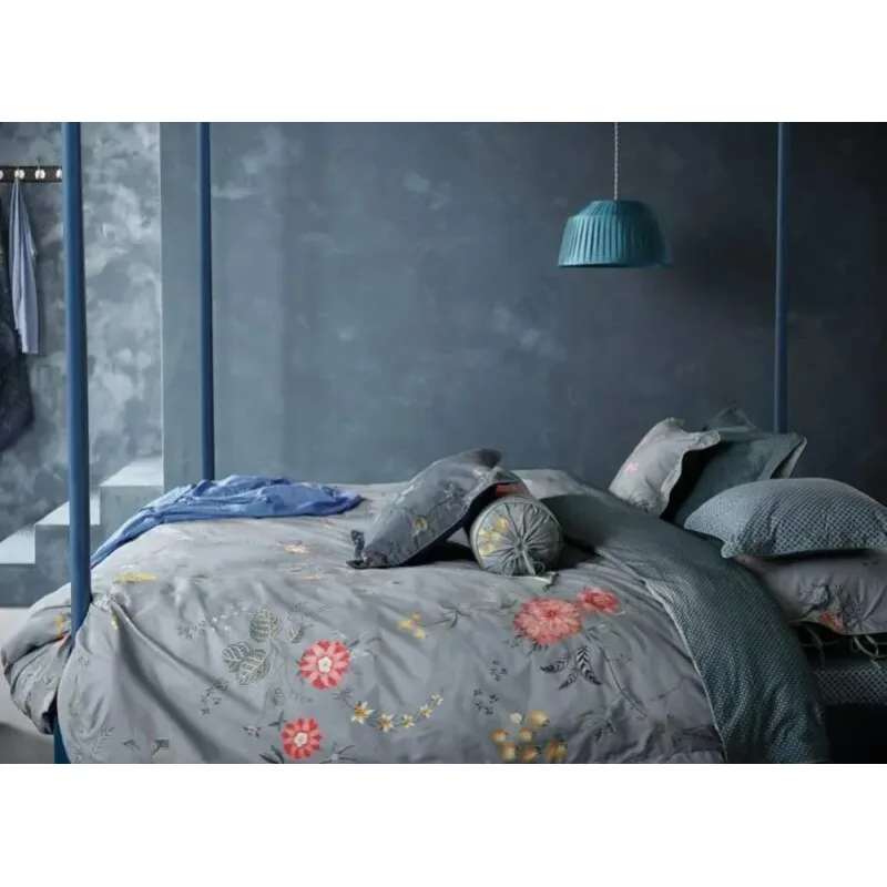 Pip Studio perkálové povlečení Fleur Grandeur modré 200x200 + 2x 70x90 cm
