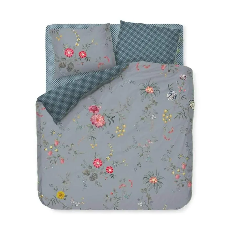 Pip Studio perkálové povlečení Fleur Grandeur modré 200x200 + 2x 70x90 cm