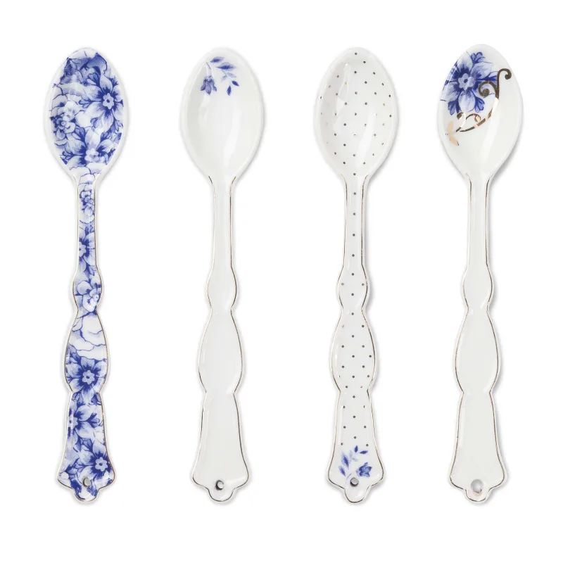 Pip Studio Royal White set 4 porcelánových lžiček, dárkové balení