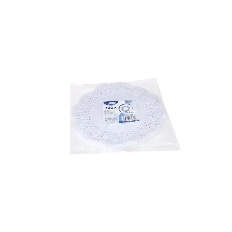 Dekorativní krajky kulaté Ø 22 cm [100 ks] (72322)