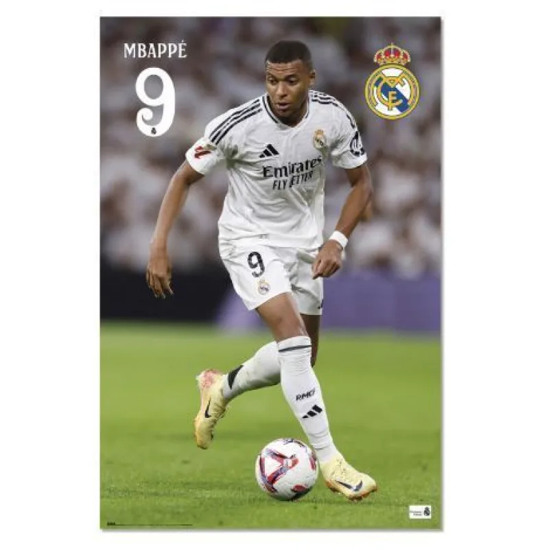 Real Madrid Kylian Mbappé plagát - SKLADOM