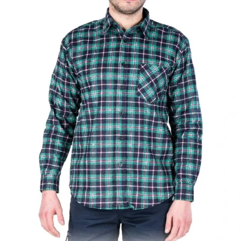 Reis KF C3 flanelová košeľa green/blue