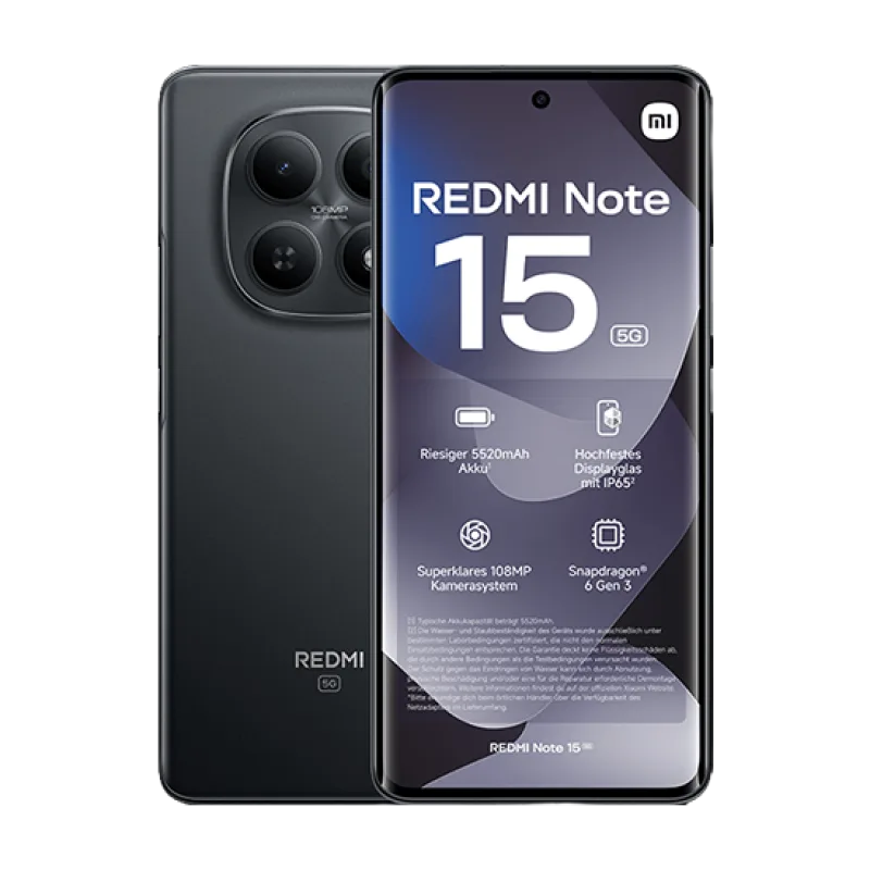 Xiaomi Redmi Note 15 5G Dual Sim 8GB RAM 256GB - Black