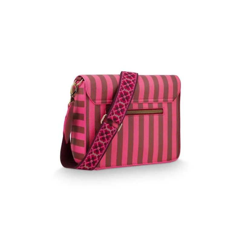 Pip Studio Fenna Stripe Cross Body kabelka, růžová