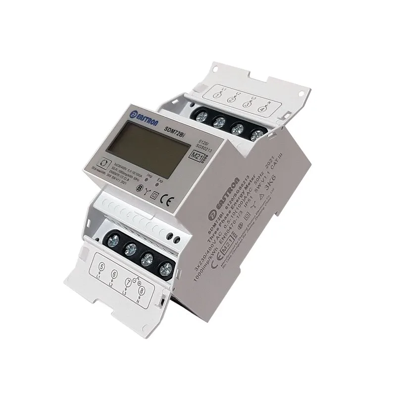 Elektromer 3F obojsmerný na DIN trojfázový digitálny VCX EASTRON SDM72 BI MID Reset 100A