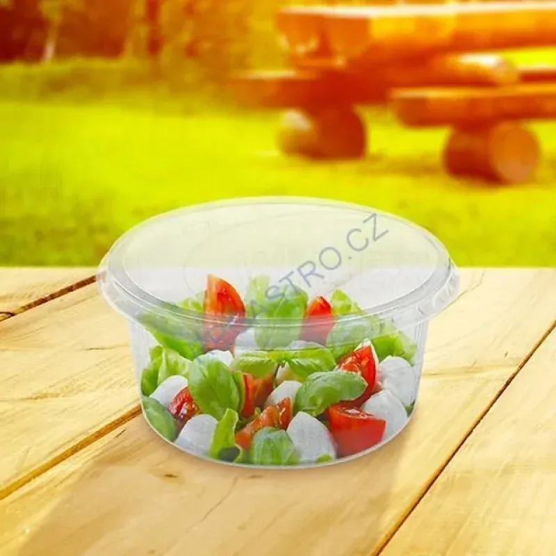 Miska kulatá průhledná 250 ml + víčko (PP) [2 x 50 ks] (PP515.1)