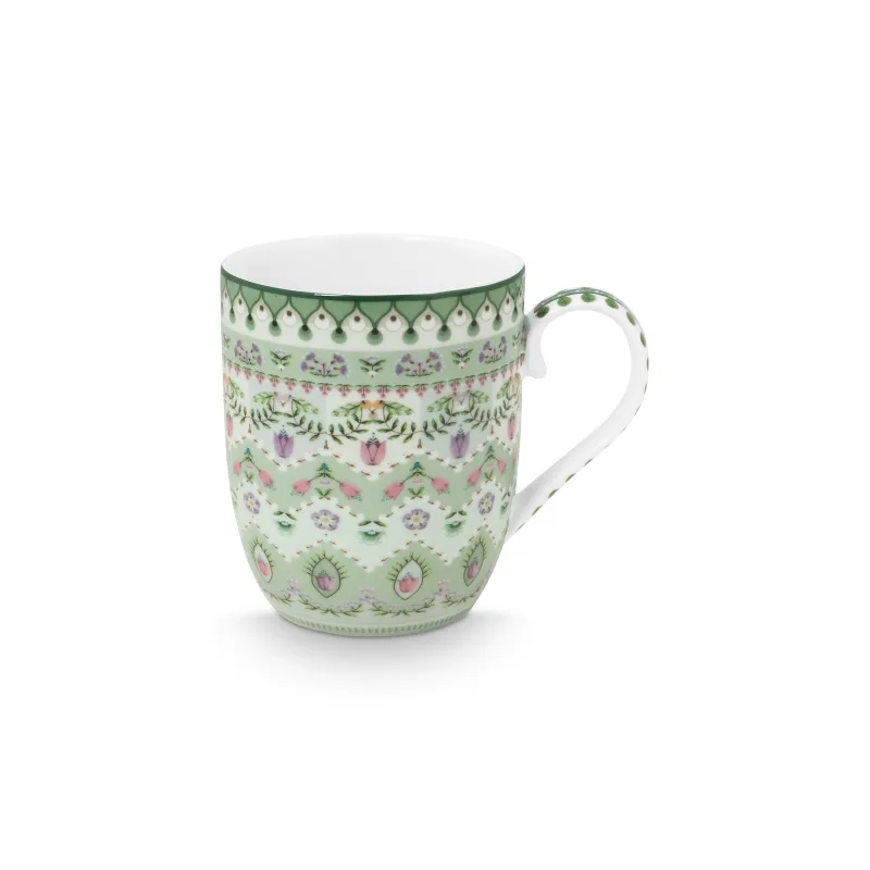 Pip Studio Lily & Lotus sada 2 hrnků 180ml, zelená