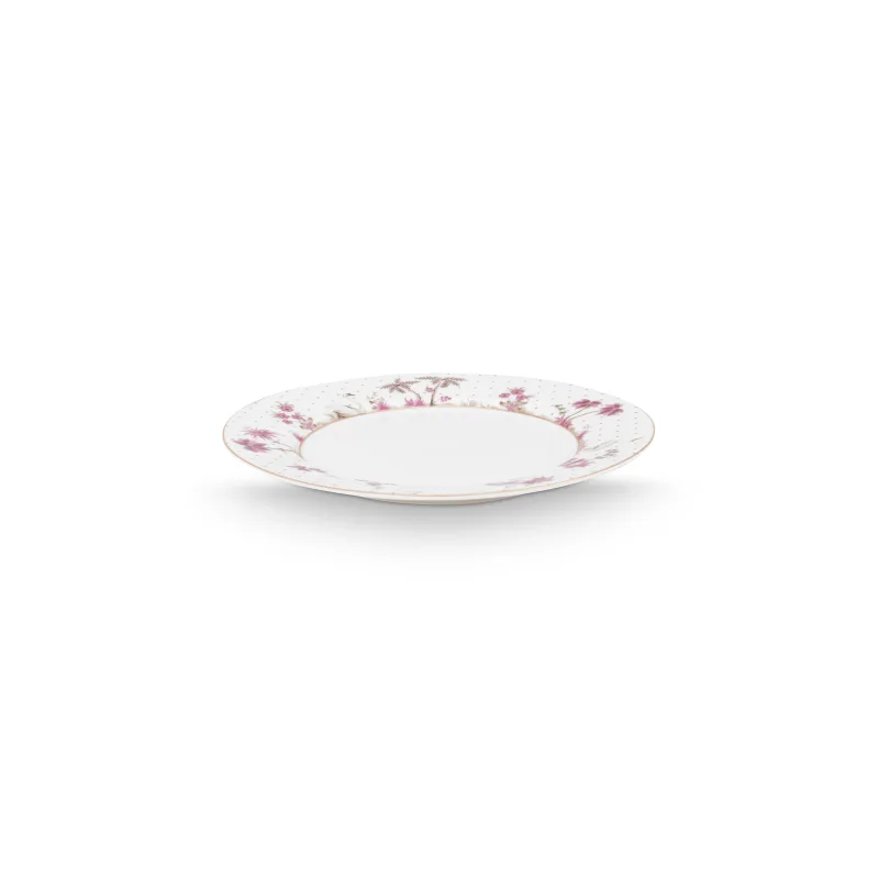 Pip Studio Jolie Dots Gold talíř ∅21cm, růžový