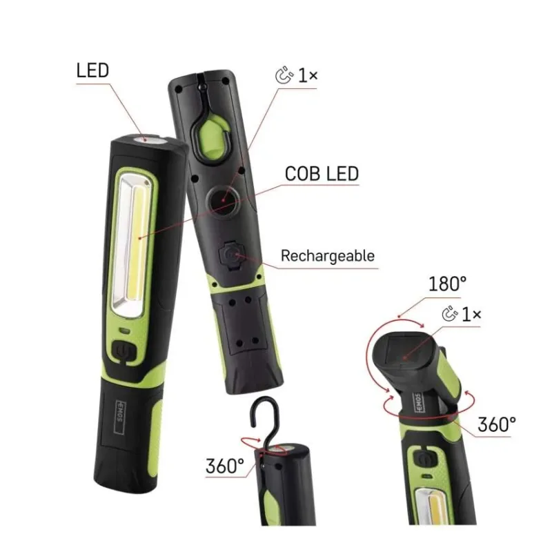 EMOS spol. s.r.o. CREE LED + COB LED nabíj. svietidlo P4532, 470 lm, 1800 mAh