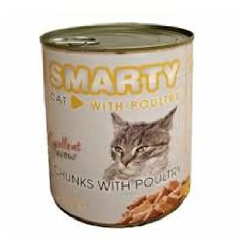 SMARTY Cat Drůbeží chunks, konzerva 400g