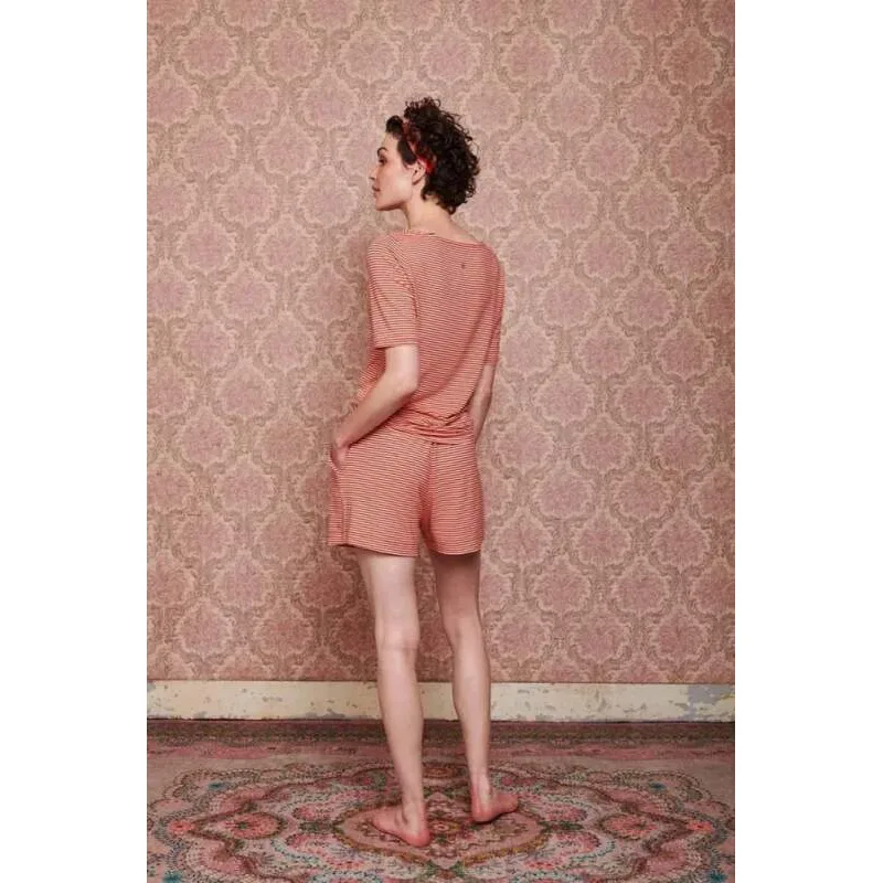 Pip Studio Bob kraťasy Little Sumo Stripe, coral