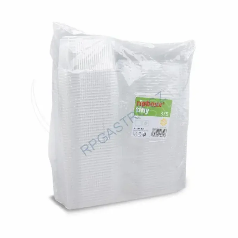 Miska oválná průhledná "Ripboxx Tiny" s víčkem 375 ml (PP) [50 ks] (PP827)