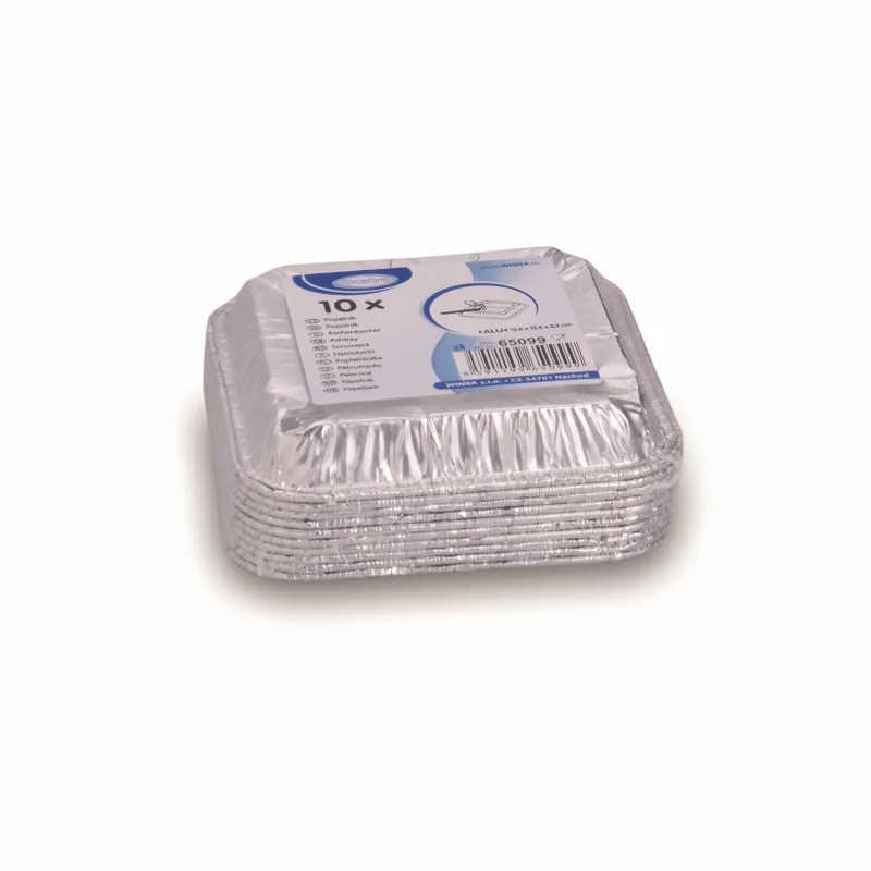 Popelník ALU 12,6 x 12,6 x 2,2 cm [10 ks] (65099)