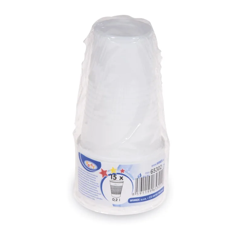 Kelímek bílý 0,2 l (PP) [15 ks] (65302)