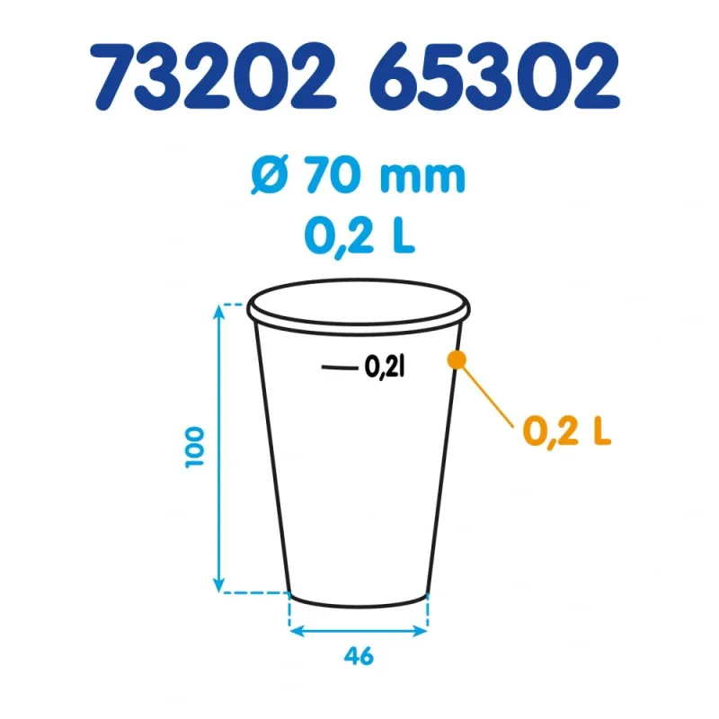 Kelímek bílý 0,2 l (PP) [15 ks] (65302)