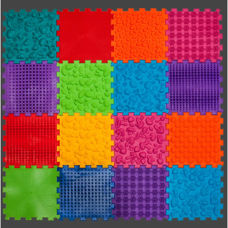Masážna ortopedická podložka Puzzle "Mega Mix" 16 prvkov