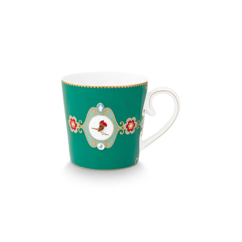 Pip Studio Love Birds hrnek 225ml, zelený