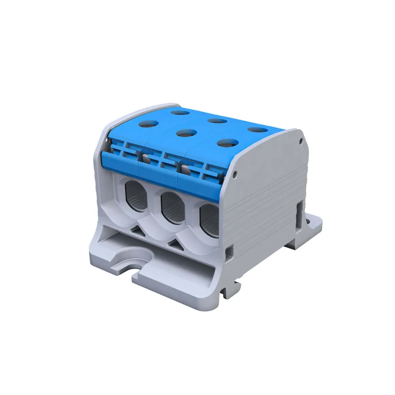 Univerzálna svorka SIMBLOCK STB 50-3 modrá Al/Cu 3x50mm2 jednopólová, 6 otvorov
