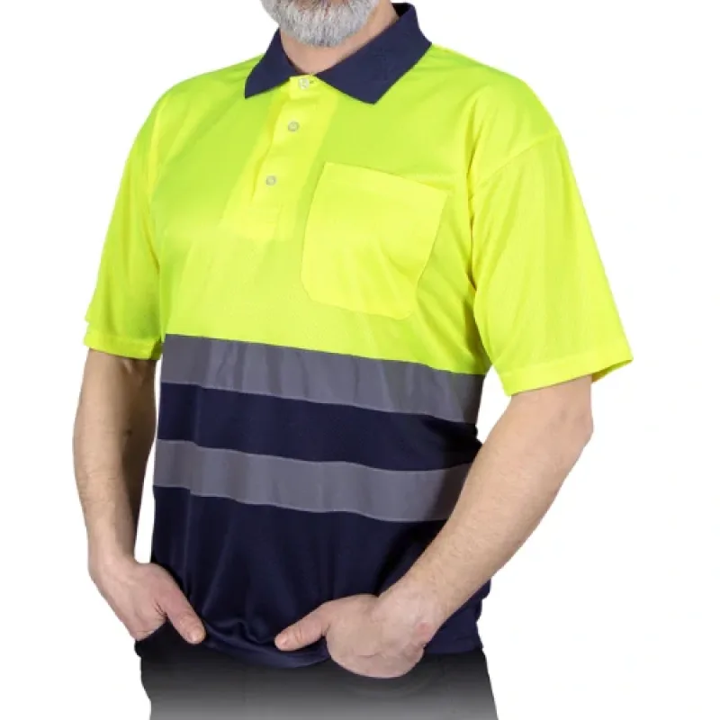Reis POLO NEO YG výstražné tričko žlté