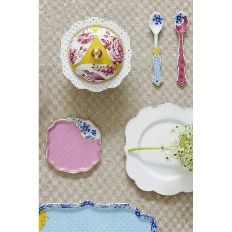 Pip Studio Royal Multi odkládací tácek na čajové sáčky, růžový