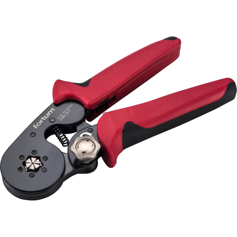 Kliešte lisovacie na dutinky samonastaviteľné, 175mm, na káble 0,08-10,0mm2, FORTUM 477049