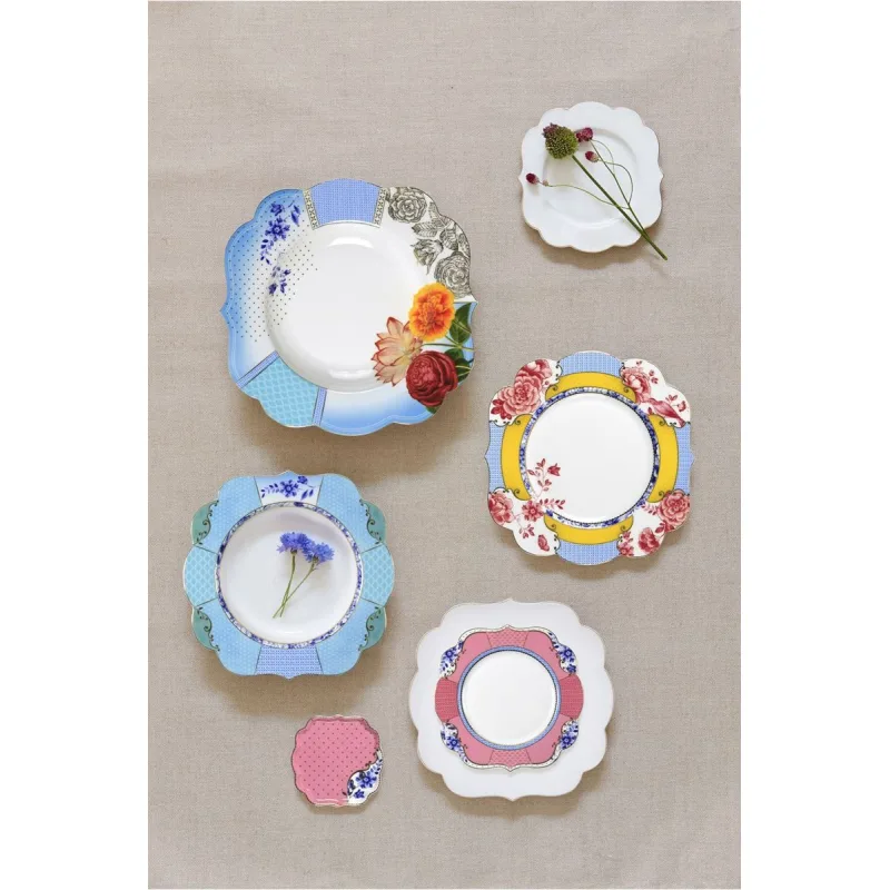 Pip Studio Royal Multi talíř Ø17cm, růžový